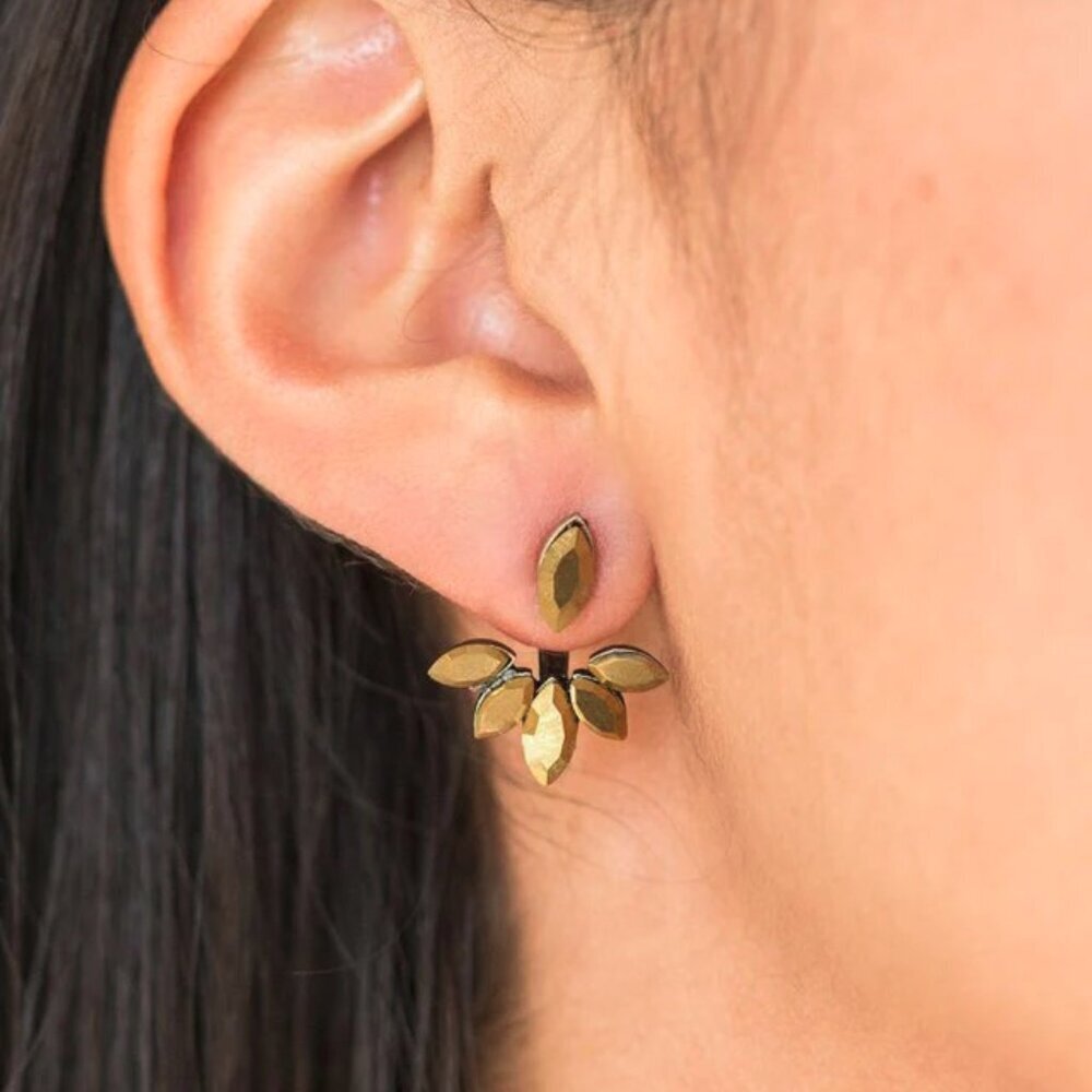 Paparazzi Jewelry Accessories - Radical Refinement - Brass Earrings - Vintage
